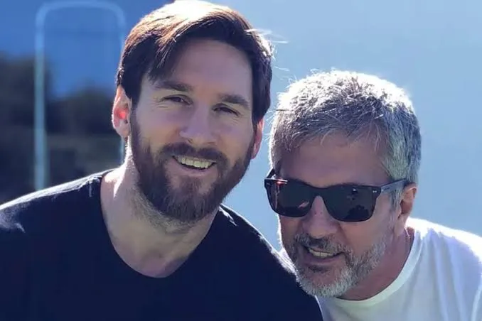 MESSI JUNTO A SU PADRE JORGE MESSI 
