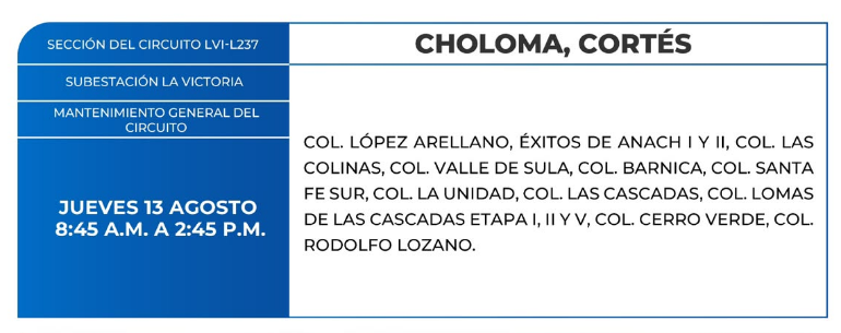 Zonas sin energía eléctrica