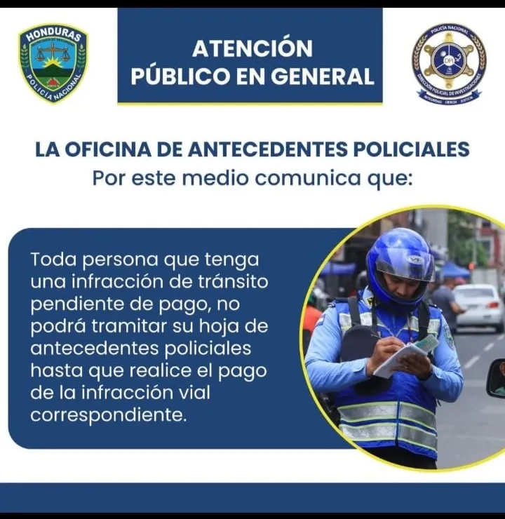 POLICIA ANUNCIA NUEVA REGLA 