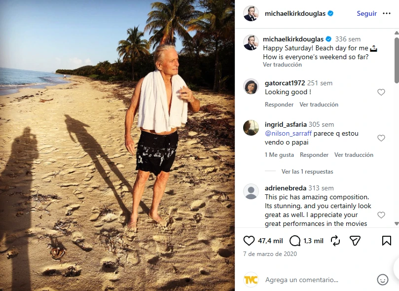 imagen de Michael Douglas en Roatán