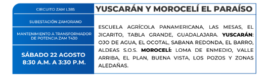 Zonas sin energía eléctrica