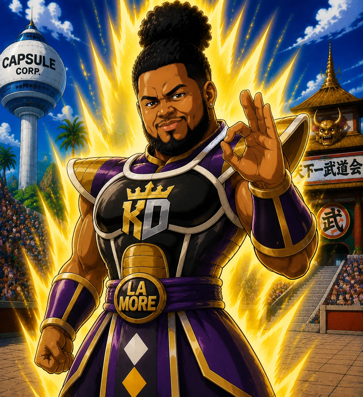 Imagen de La More con traje de Dragon Ball