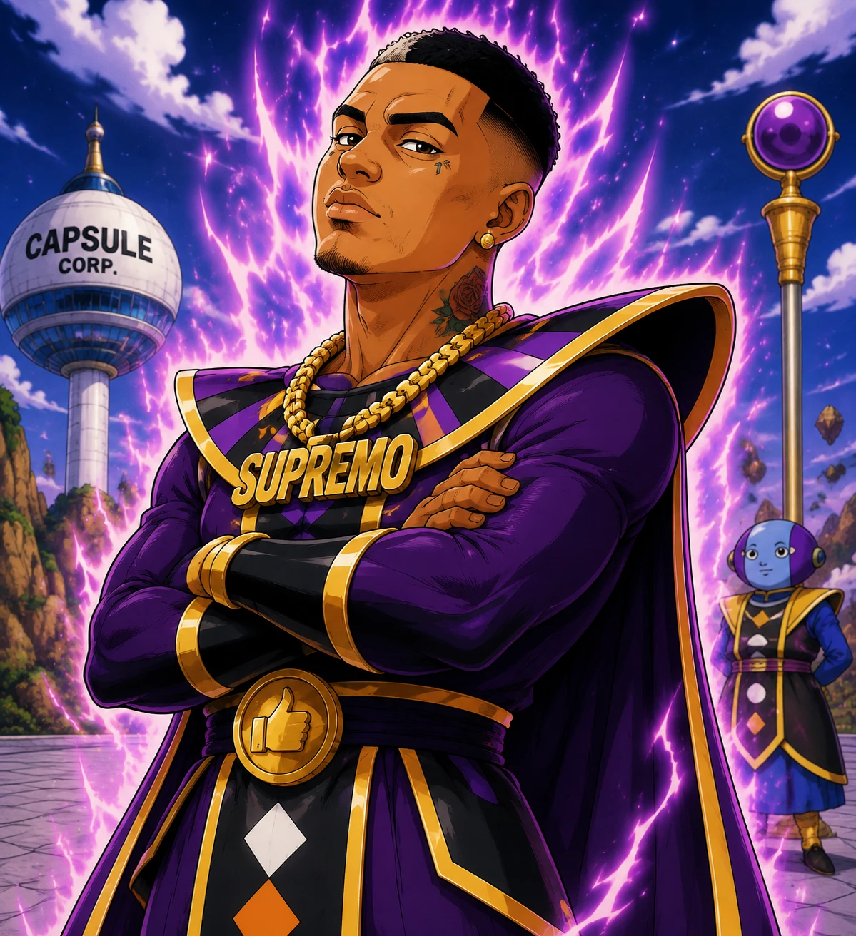 Imagen de Supremo con traje de Dragon Ball