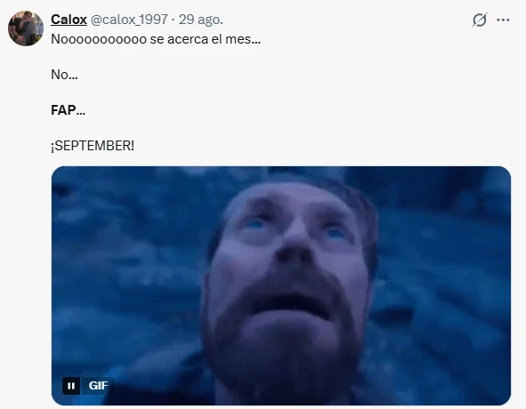Imagen de un meme sobre septiembre sin fap 