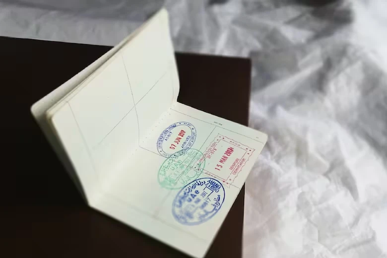 Imagen de pasaporte con sellos