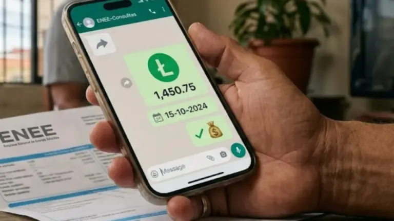 Imagen Principal de Nota: Así puedes consultar tu factura de la ENEE desde WhatsApp