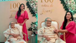 Imagen de Abuela de Loren Mercadal llega a los 100 años y protagoniza inolvidable festejo