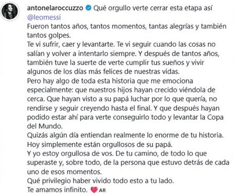 Publicación en Instagram