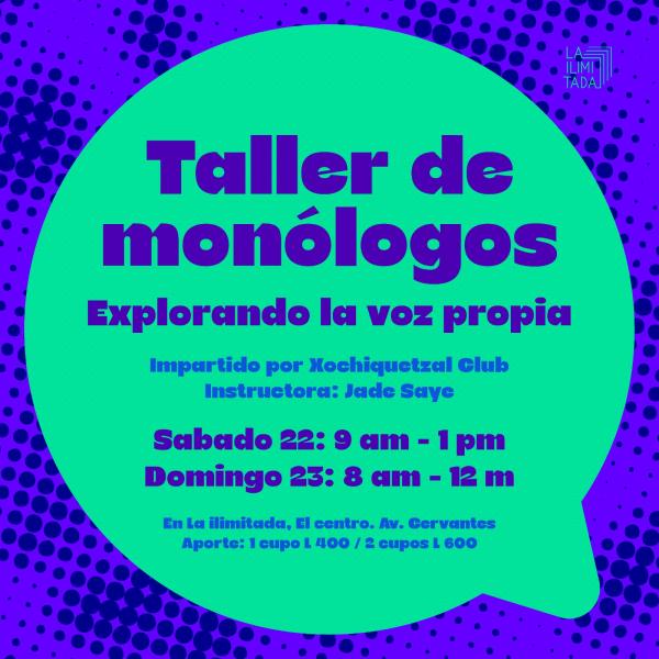AFICHE TALLER MONOLOGO