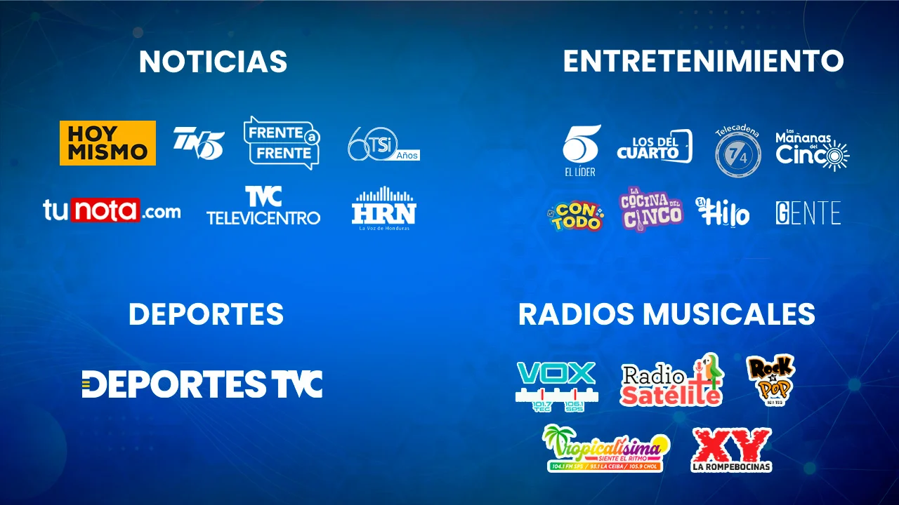 Logos de las marcas de Televicentro y Emisoras Unidas