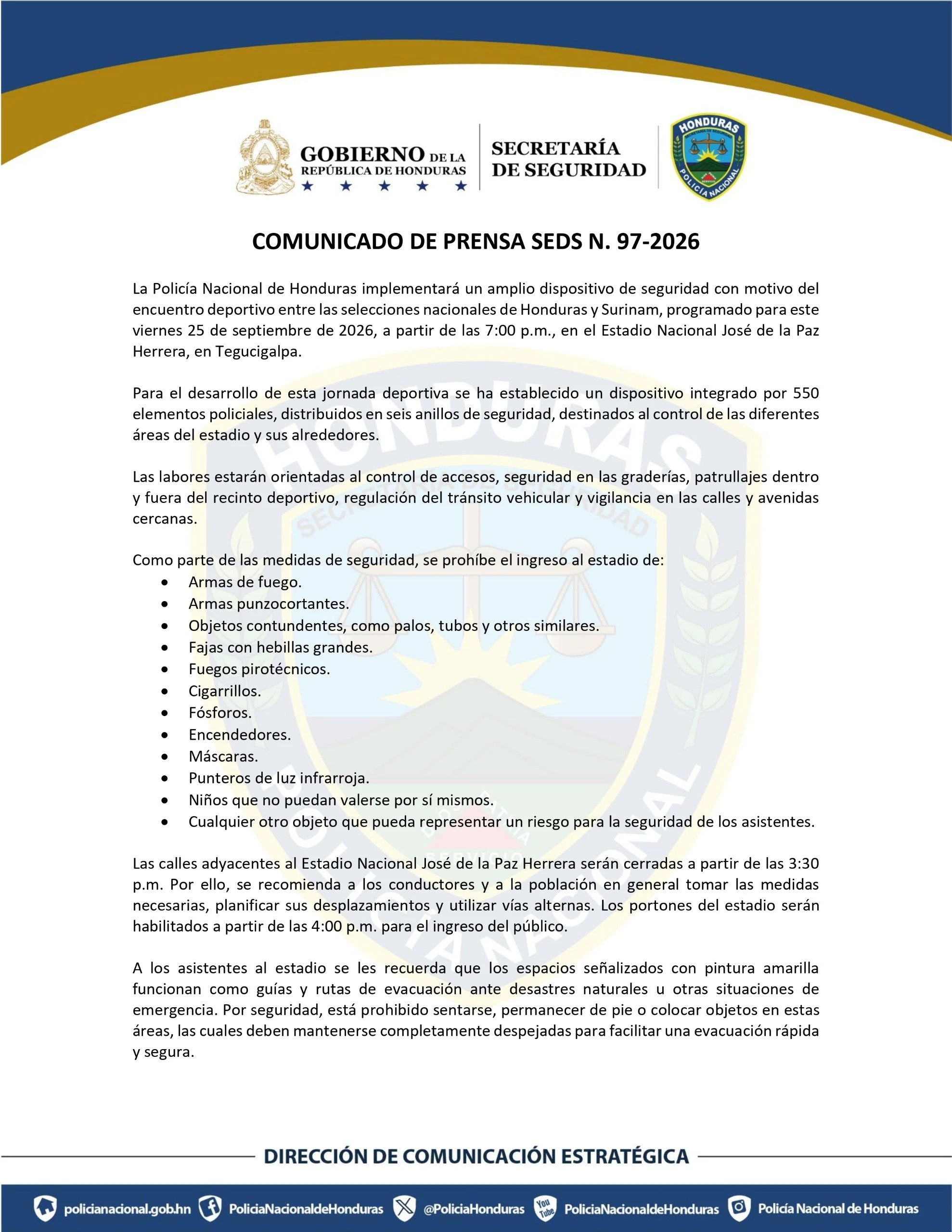 Comunicado de prensa