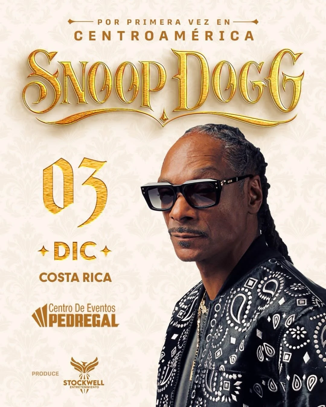 Cartel de propaganda de concierto de Snoop Dogg