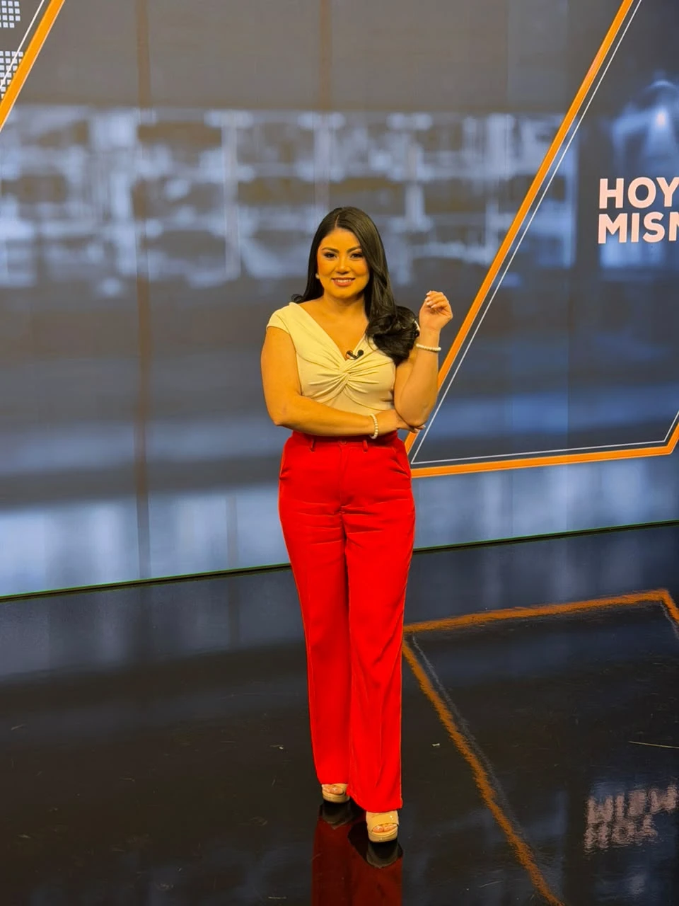 Evelyn Pérez en un set