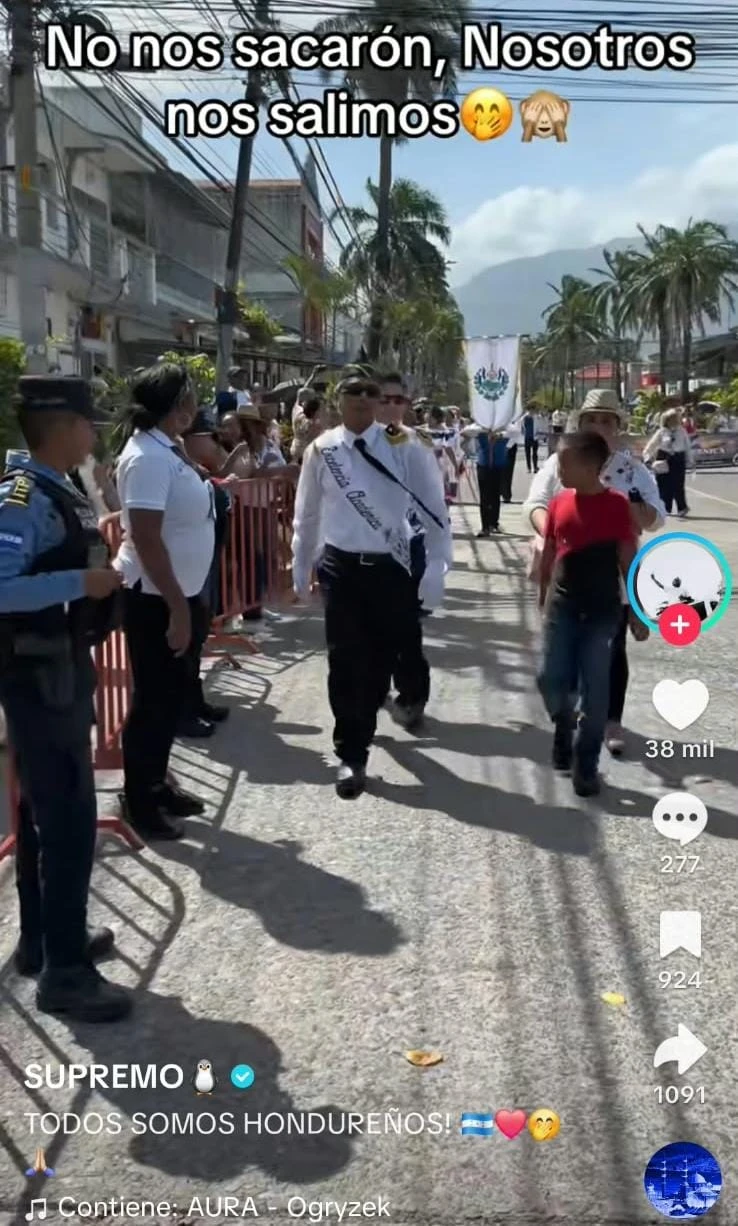 Supremo compartió su versión sobre lo sucedido en los desfiles del 15 de septiembre. Foto: captura de pantalla de video de TikTok