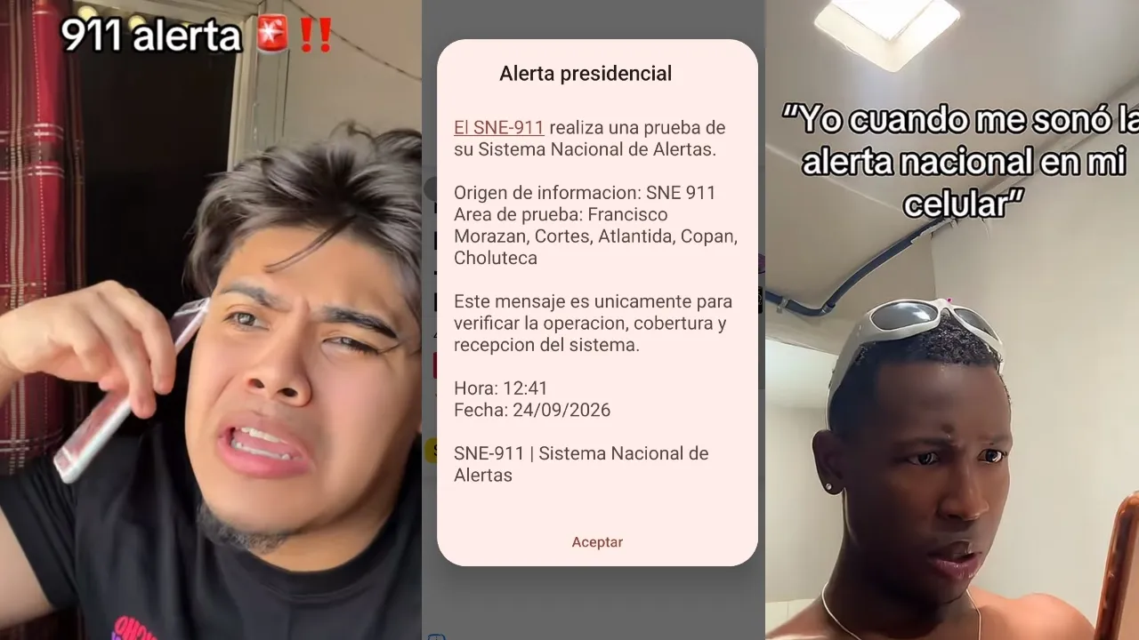Influencers revelan su reacción al simulacro de alerta del 911 en Honduras