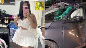 Imagen de Tiktoker 'Nala' Rodríguez sufre accidente en Tegucigalpa y estado del vehículo impacta