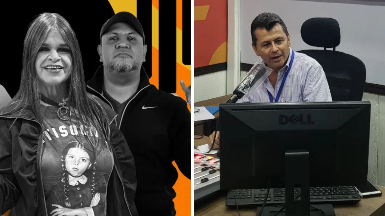 Elenco de Rock and Pop a la izquierda y a la derecha Radio Satélite