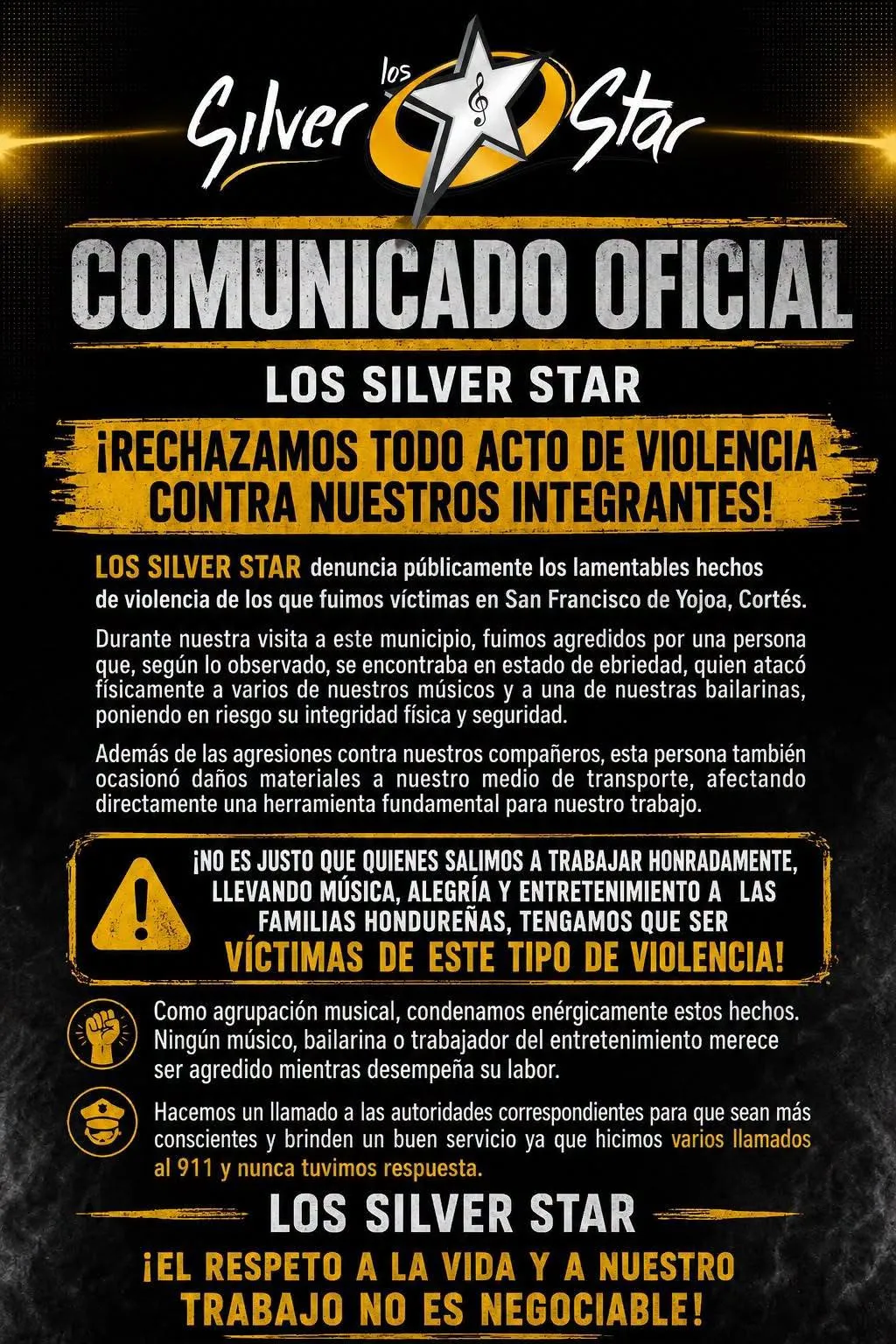 COMUNICADO SILVER STAR