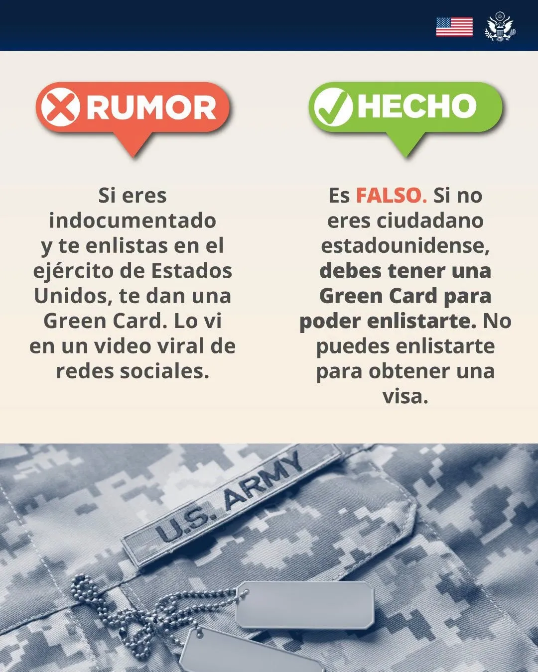GREEN CARD POR ENTRAR AL EJECITO