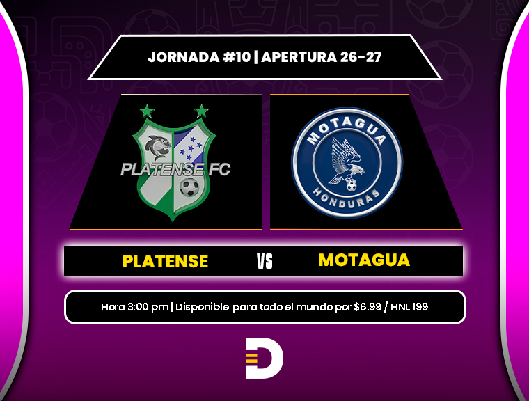 EN VIVO: Platense vs. Motagua, juego disponible a nivel mundial