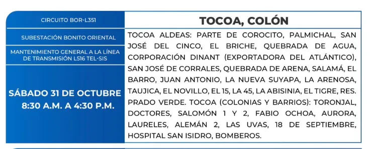 Cortes de energía
