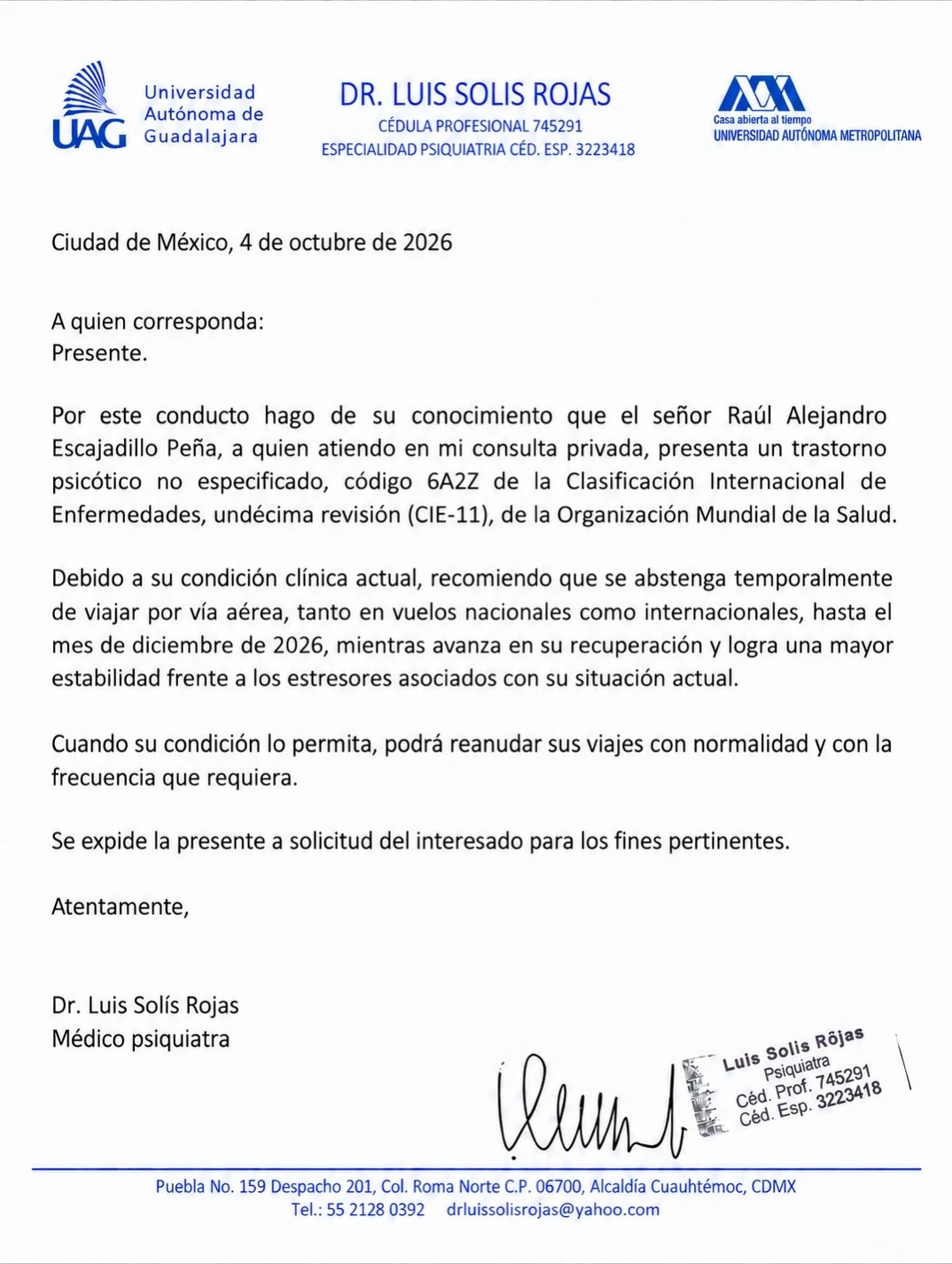 Imagen de Diagnóstico de Aleks Syntek