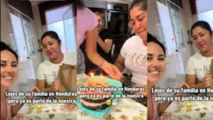 Imagen de “Seremos como su familia”: española celebra cumpleaños de cuidadora hondureña