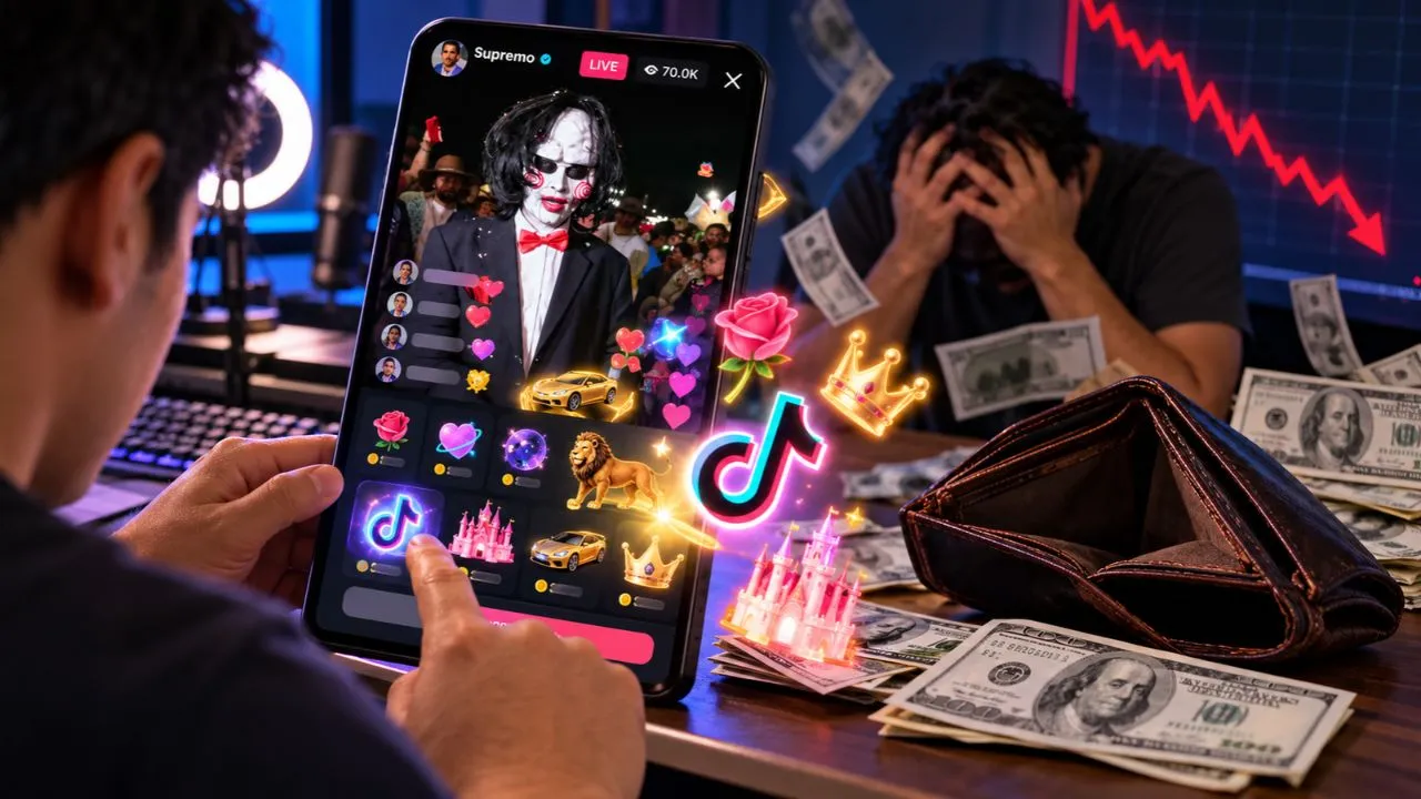 Imagen Principal de Nota: 'Tirador' de Supremo confiesa la millonaria cifra que perdió por enviar regalos en TikTok