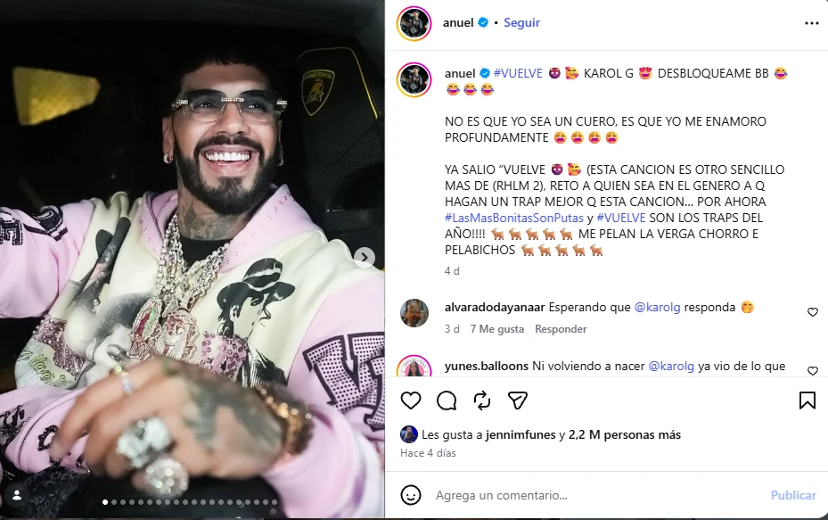Publicación de Anuel AA